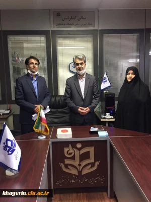 دیدار شورای شهرستان فردوس و رئیس پردیس بنت الهدی با مدیر عامل بنیاد خیرین حامی دانشگاه فرهنگیان